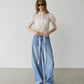 Dot Tulle Shortsleeve Blouse