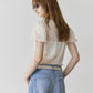 Dot Tulle Shortsleeve Blouse