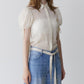 Dot Tulle Shortsleeve Blouse