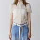 Dot Tulle Shortsleeve Blouse