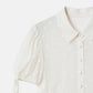 Dot Tulle Shortsleeve Blouse