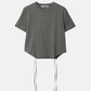 T-Shirt w/Ribbon Tie Hem