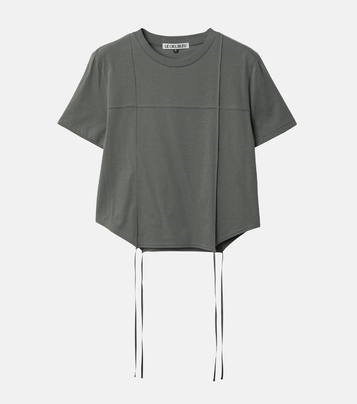 T-Shirt w/Ribbon Tie Hem