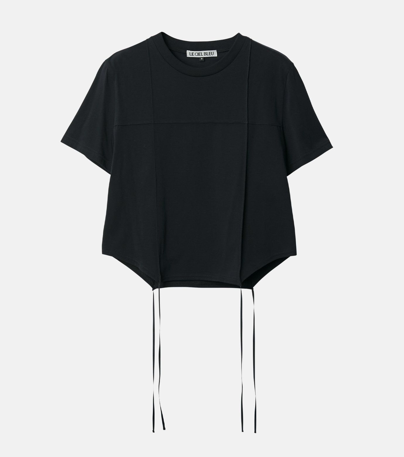 T-Shirt w/Ribbon Tie Hem