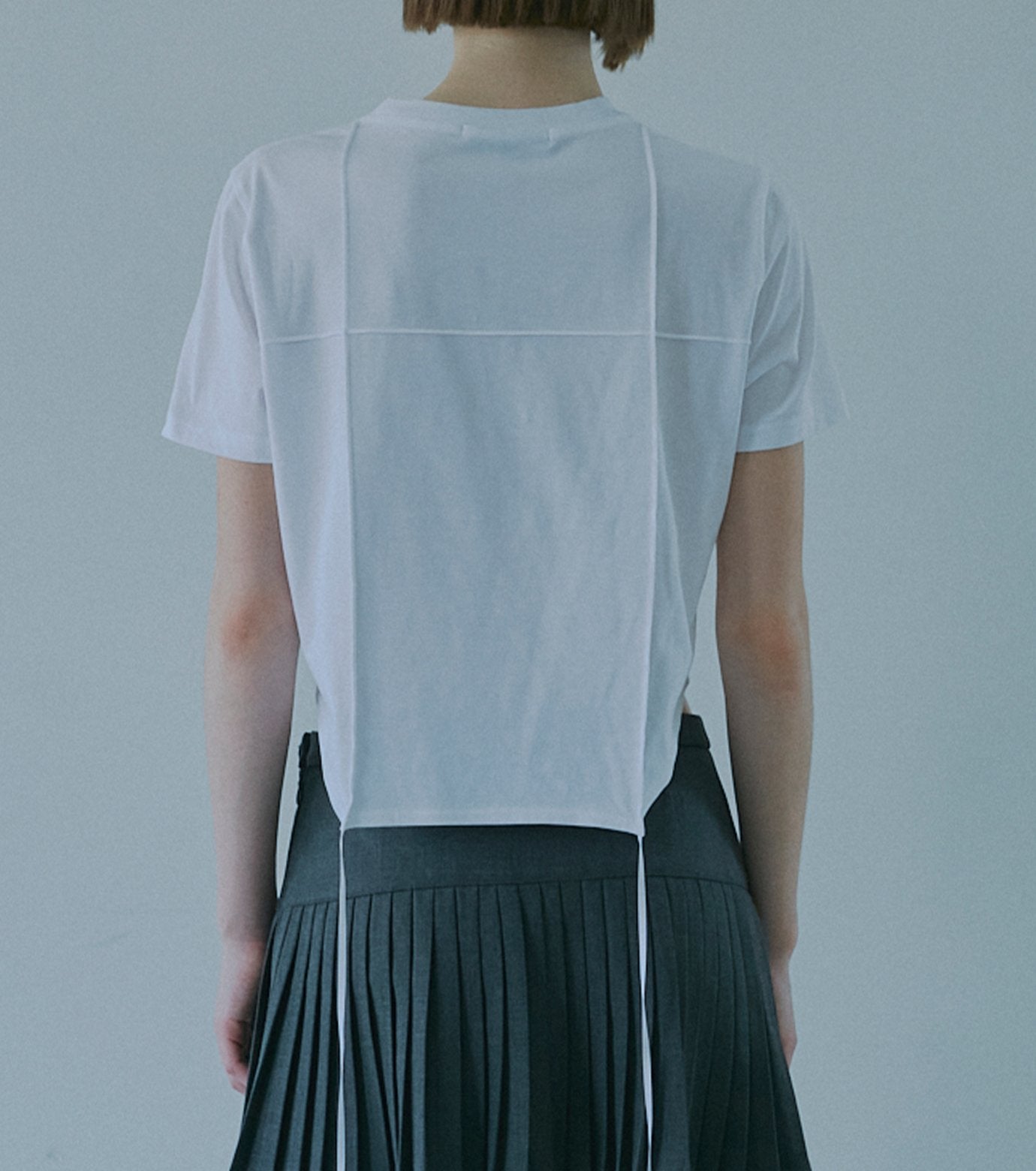T-Shirt w/Ribbon Tie Hem