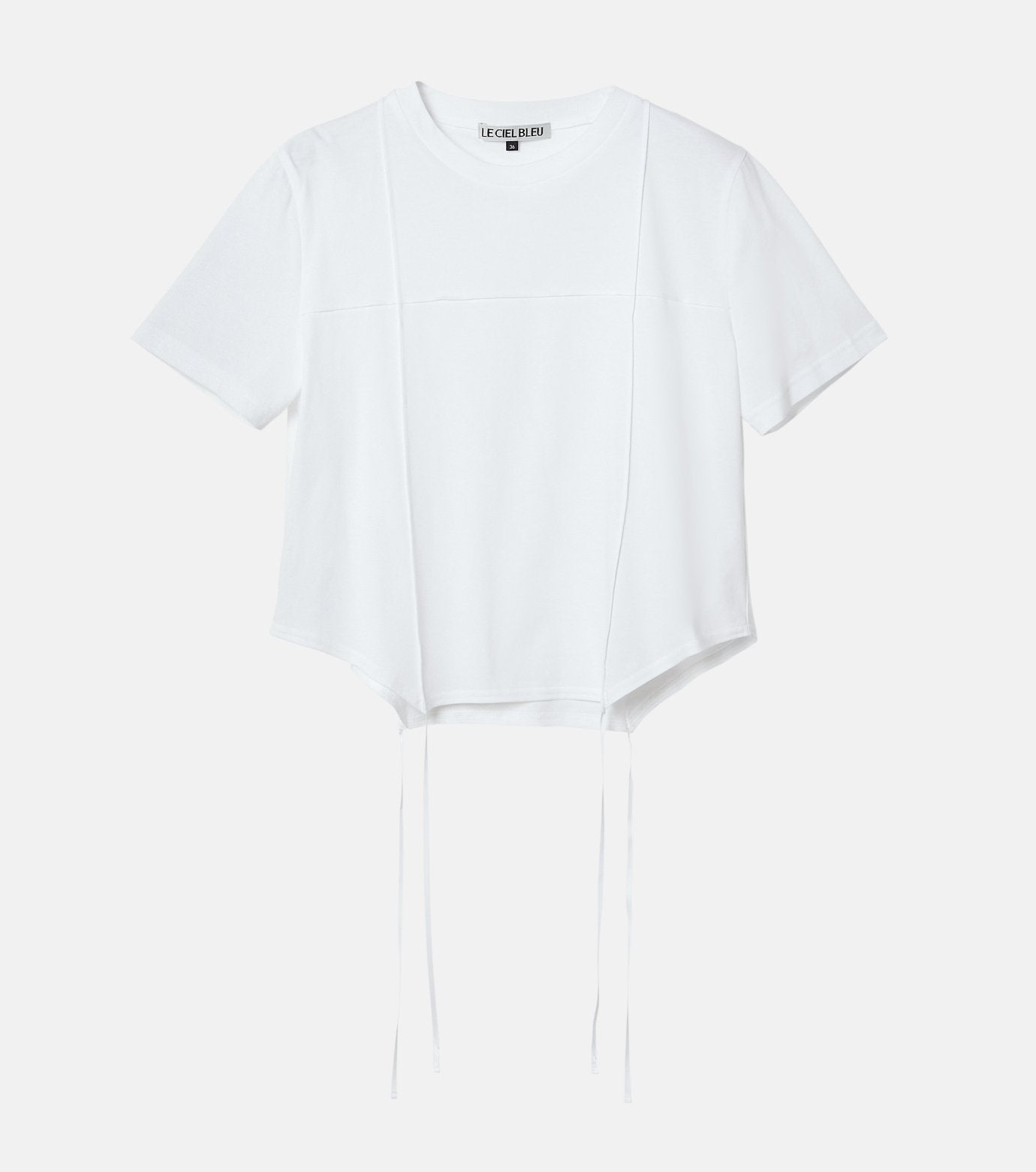 T-Shirt w/Ribbon Tie Hem