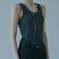 Ribbon-trimmed Neckline Tank