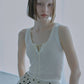 Ribbon-trimmed Neckline Tank