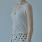 Ribbon-trimmed Neckline Tank