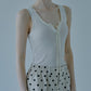 Ribbon-trimmed Neckline Tank