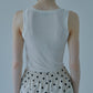 Ribbon-trimmed Neckline Tank