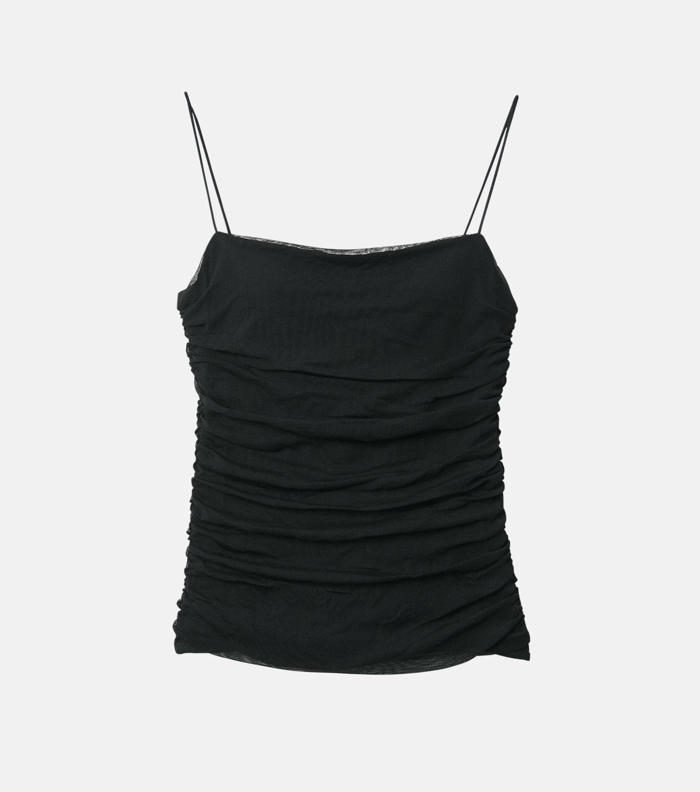 Ruched Tulle Cami Top