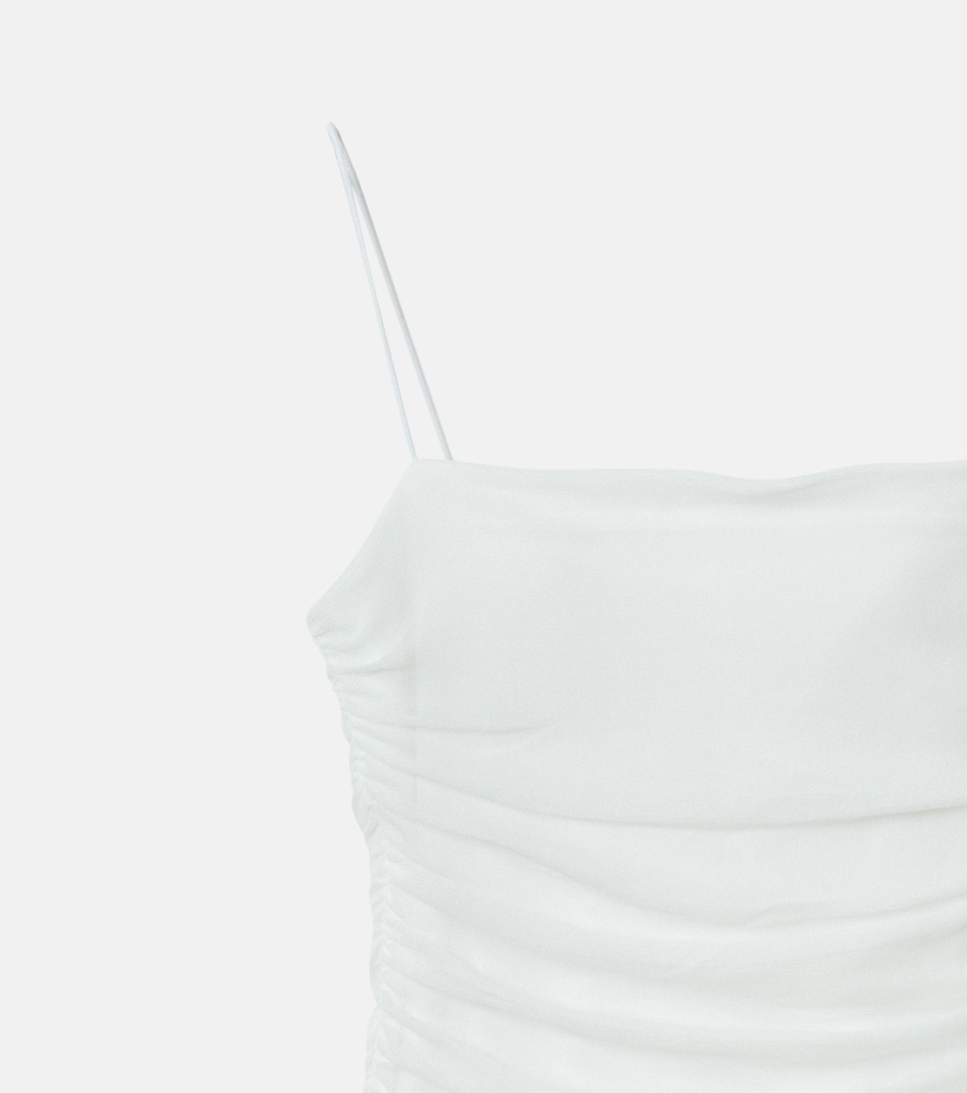 Ruched Tulle Cami Top