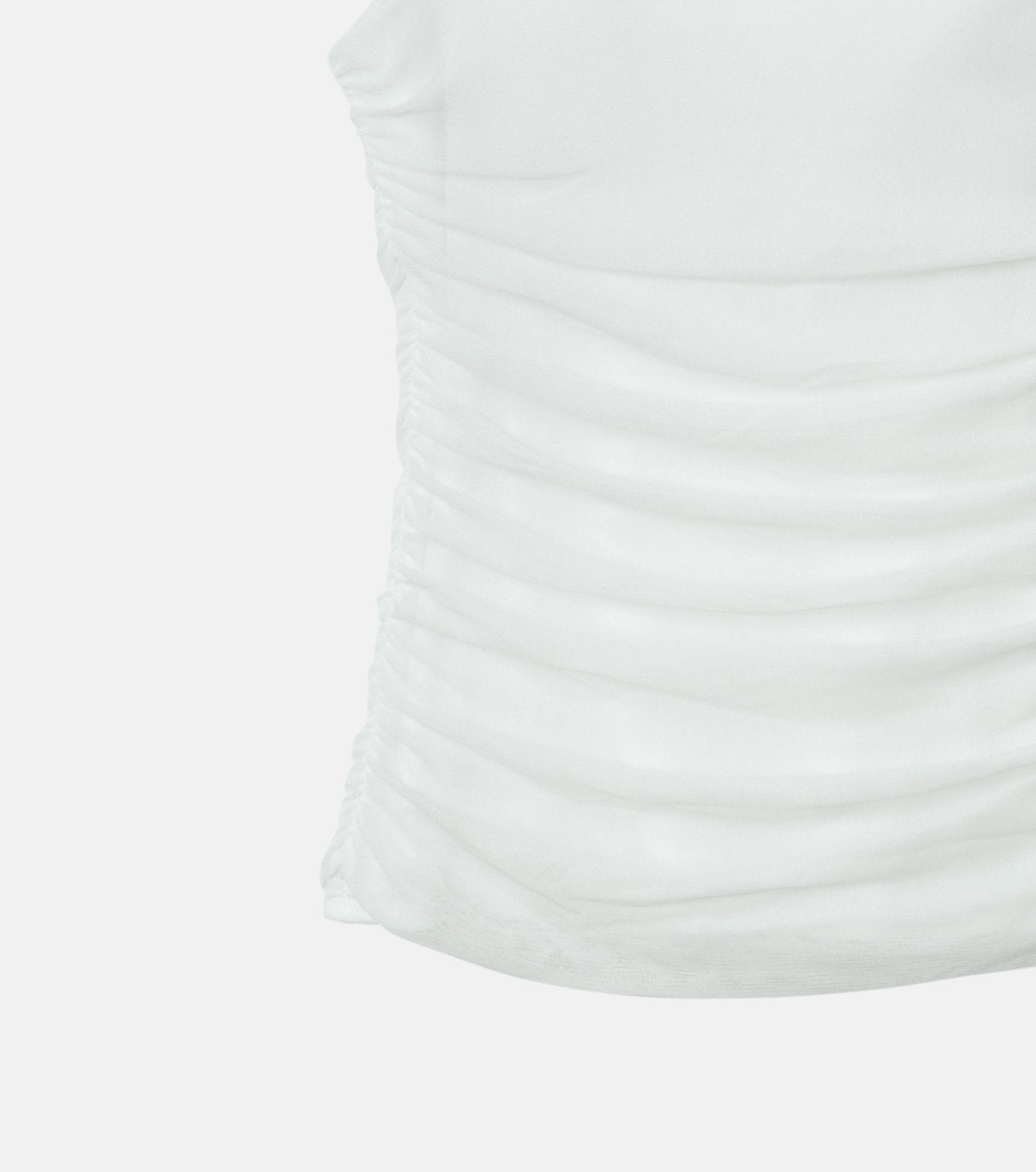 Ruched Tulle Cami Top