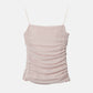 Ruched Tulle Cami Top