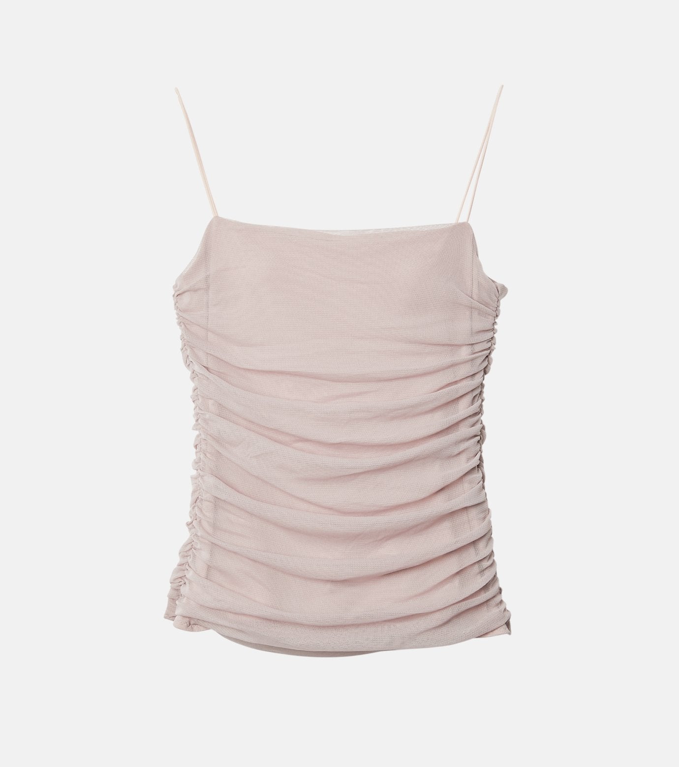 Ruched Tulle Cami Top