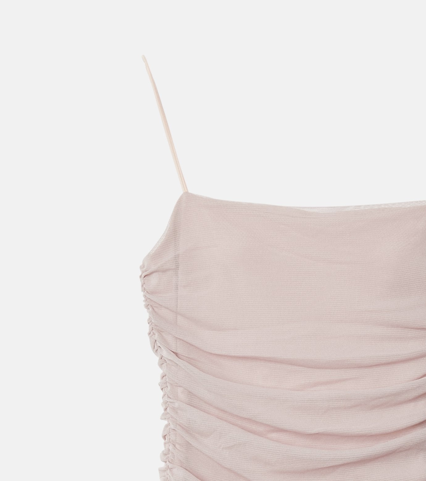 Ruched Tulle Cami Top
