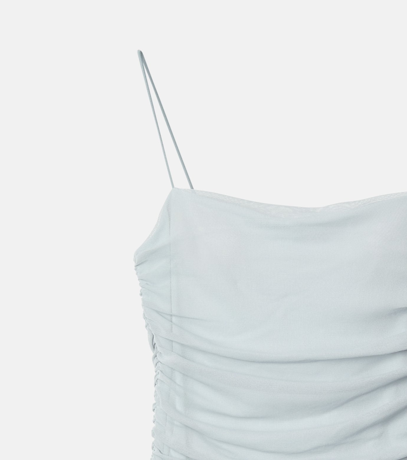 Ruched Tulle Cami Top