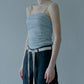 Ruched Tulle Cami Top