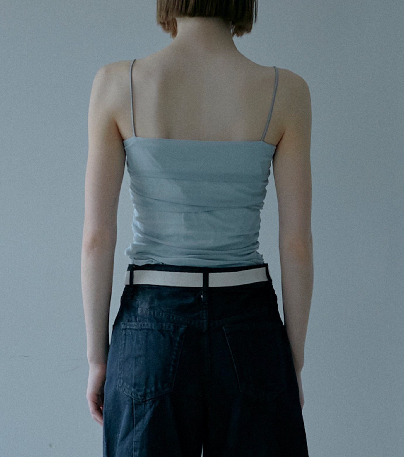 Ruched Tulle Cami Top