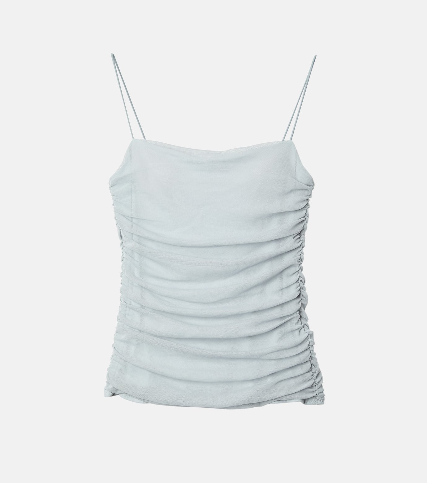 Ruched Tulle Cami Top