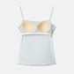 Ruched Tulle Cami Top