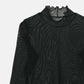 Fitted High-neck Tulle Top