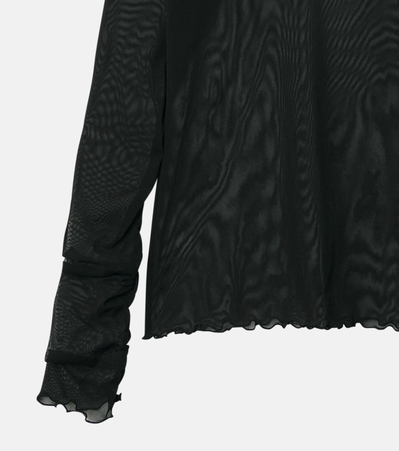 Fitted High-neck Tulle Top