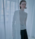 Fitted High-neck Tulle Top