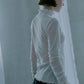 Fitted High-neck Tulle Top