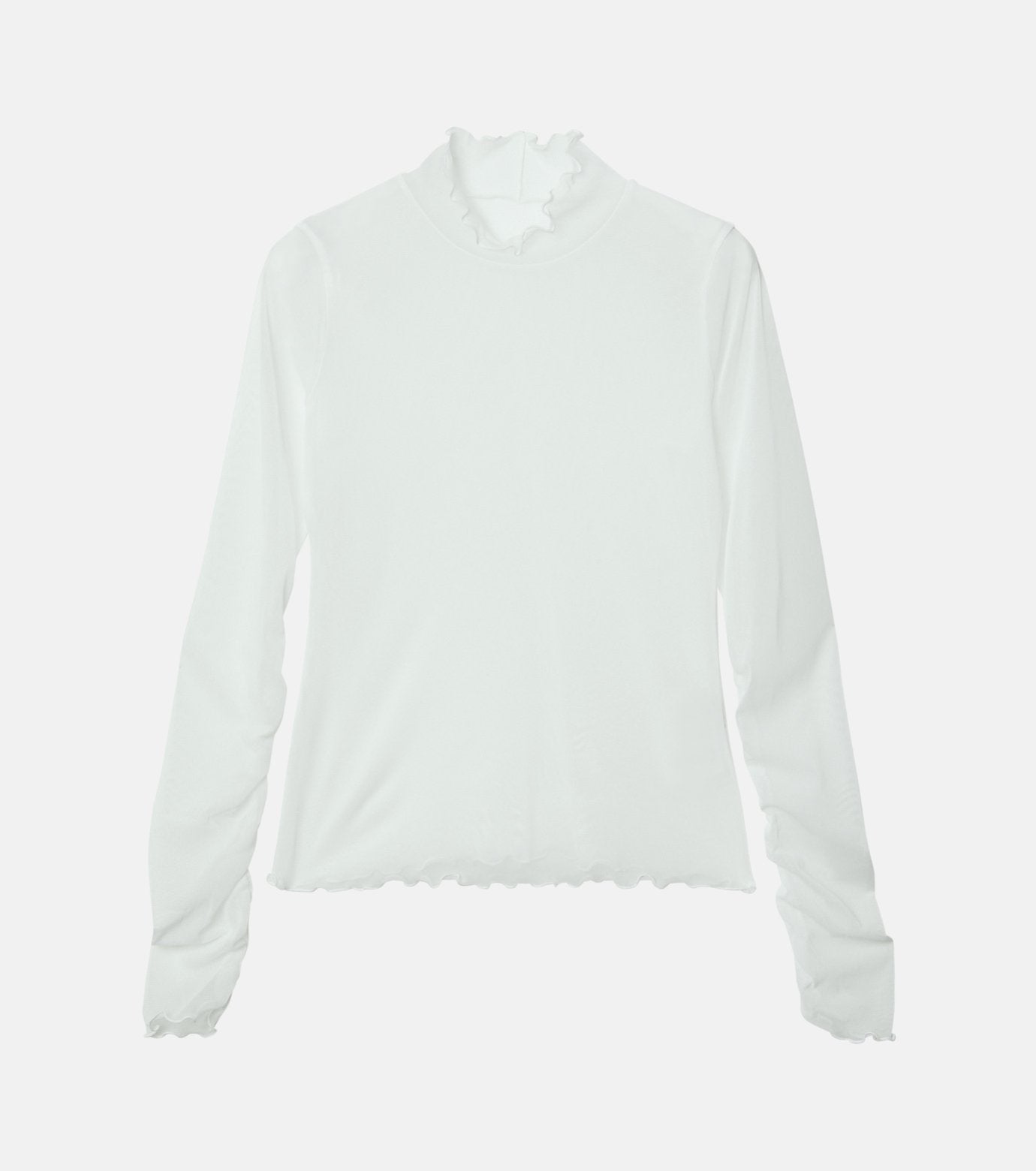 Fitted High-neck Tulle Top
