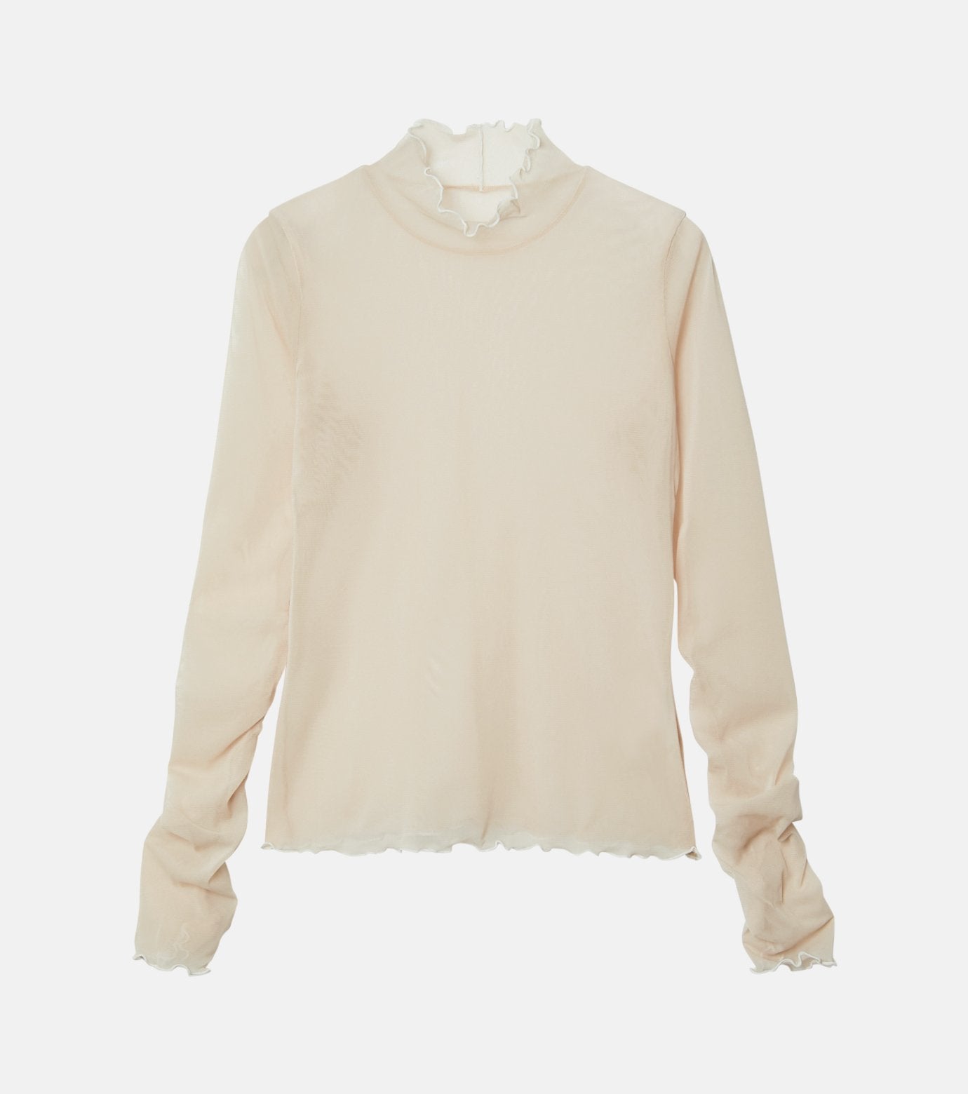 Fitted High-neck Tulle Top