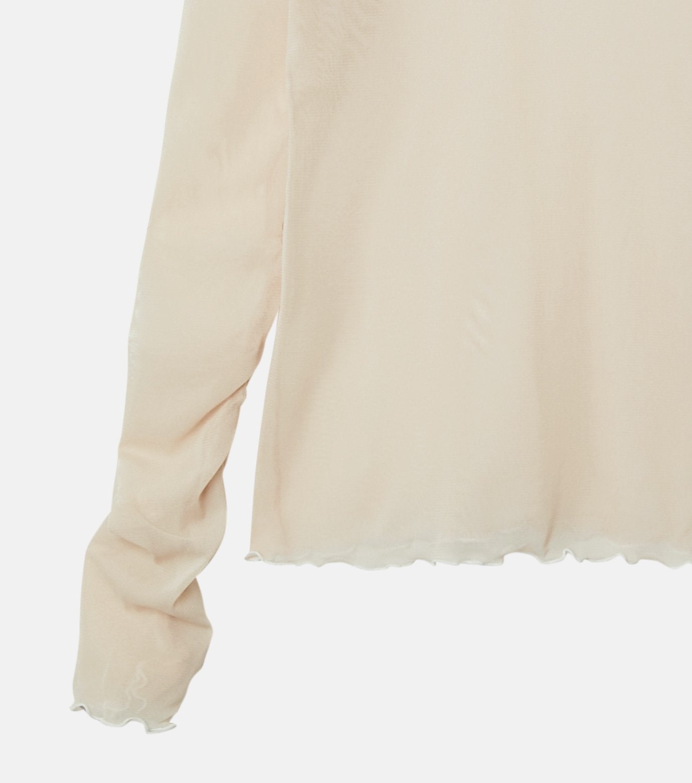 Fitted High-neck Tulle Top