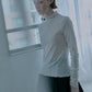 Fitted High-neck Tulle Top