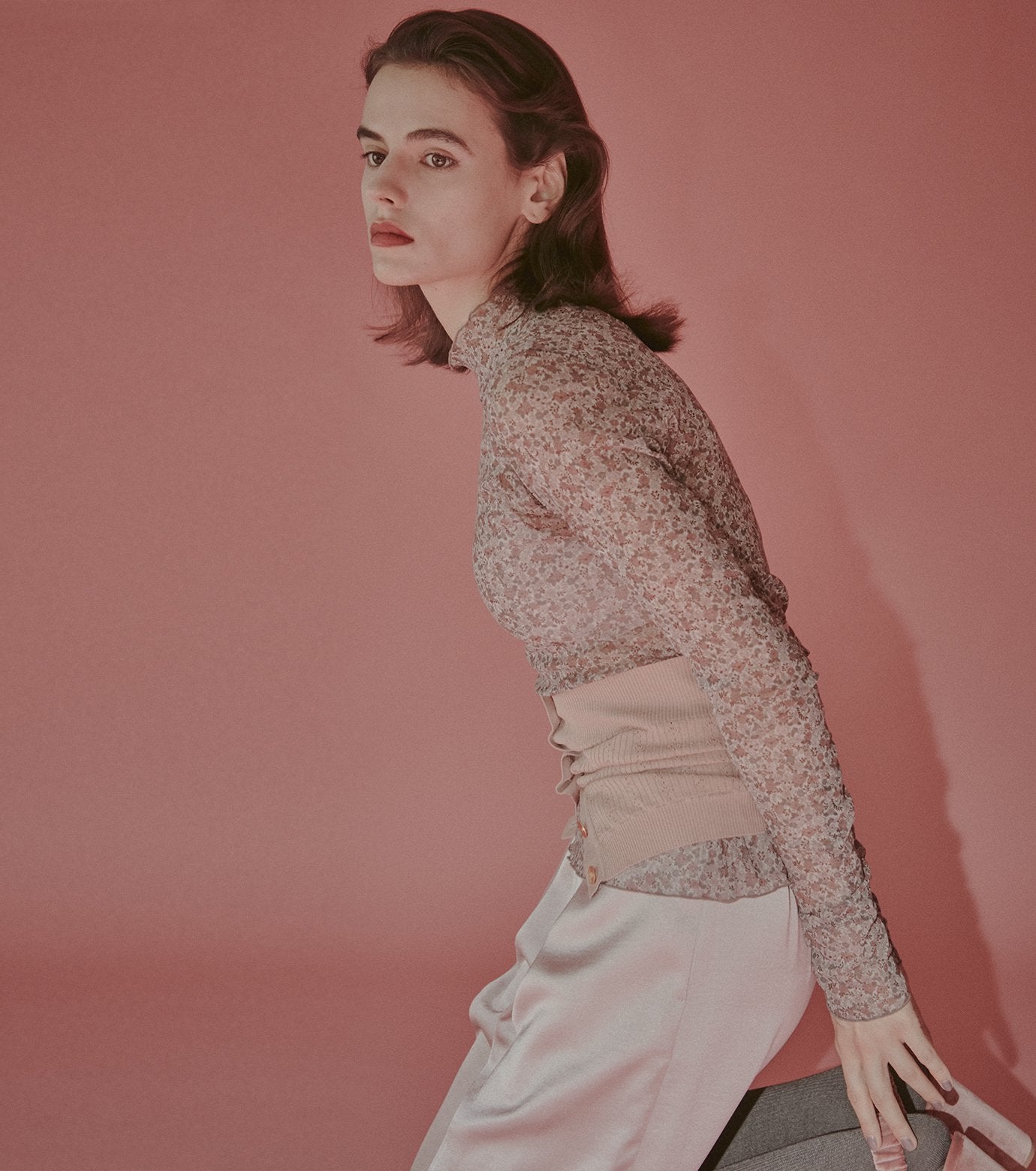 Floral Tulle Top