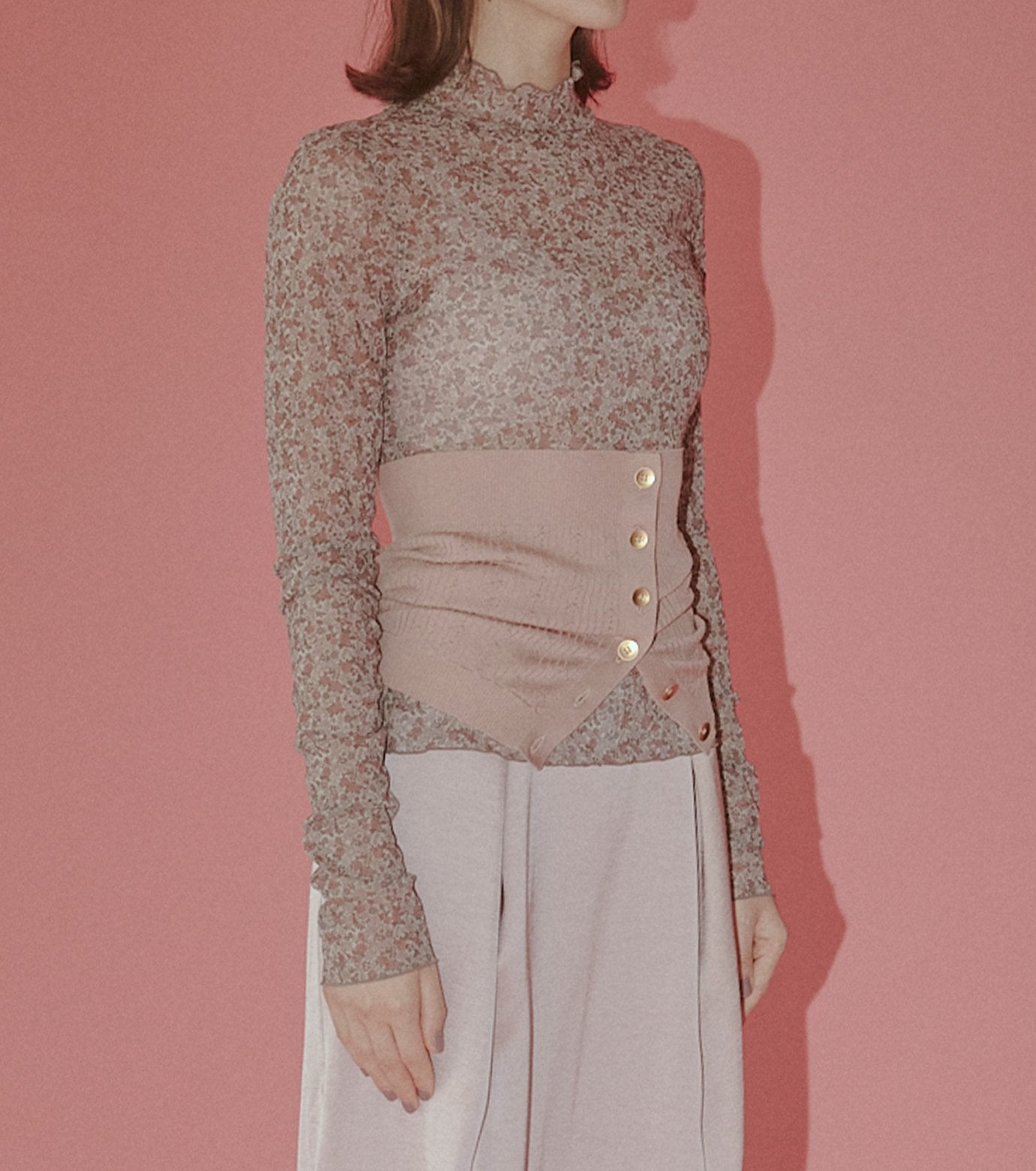 Floral Tulle Top