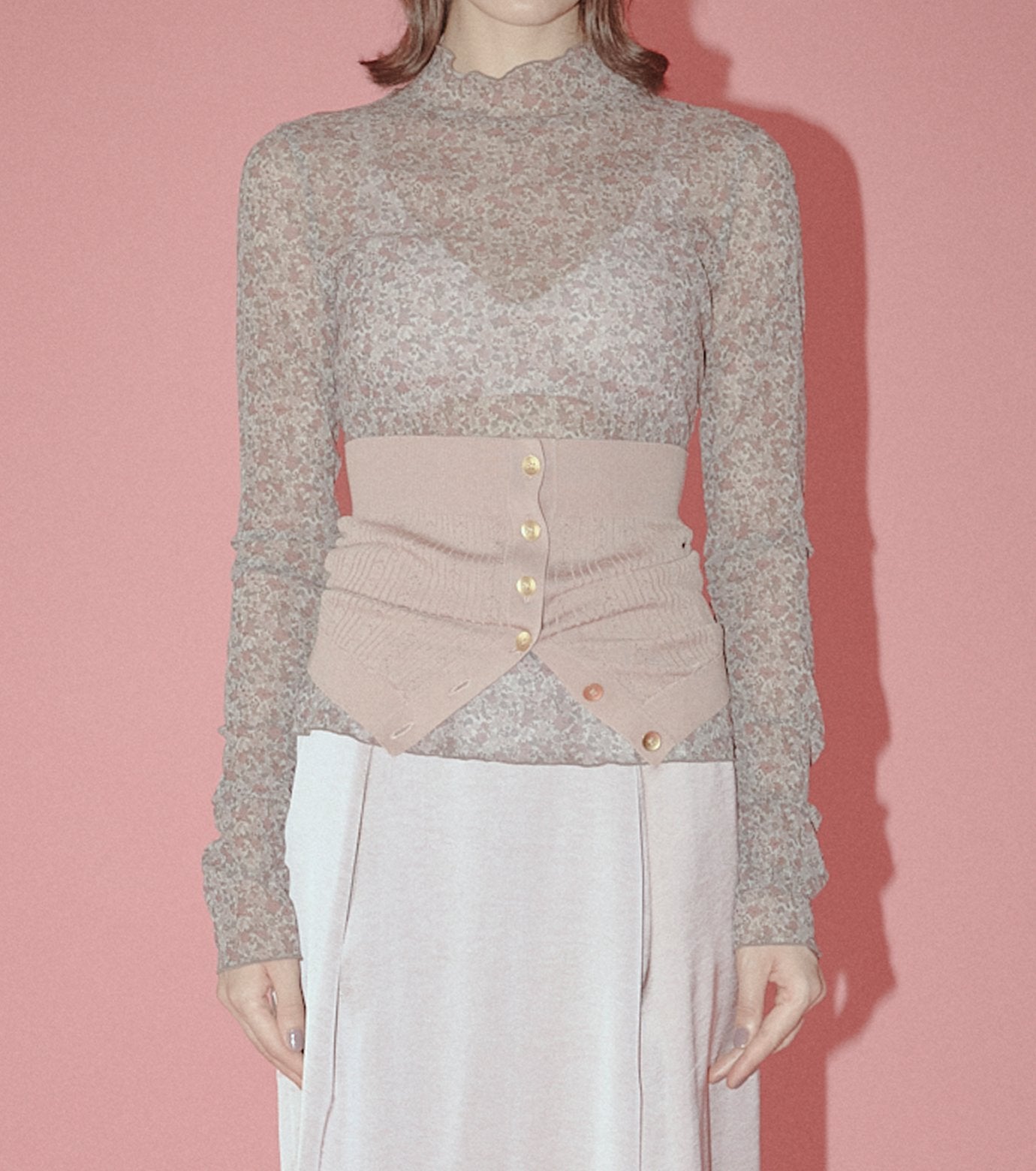 Floral Tulle Top
