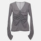 Gathered Tulle Top