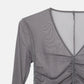 Gathered Tulle Top