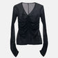 Gathered Tulle Top