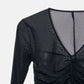 Gathered Tulle Top