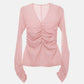 Gathered Tulle Top