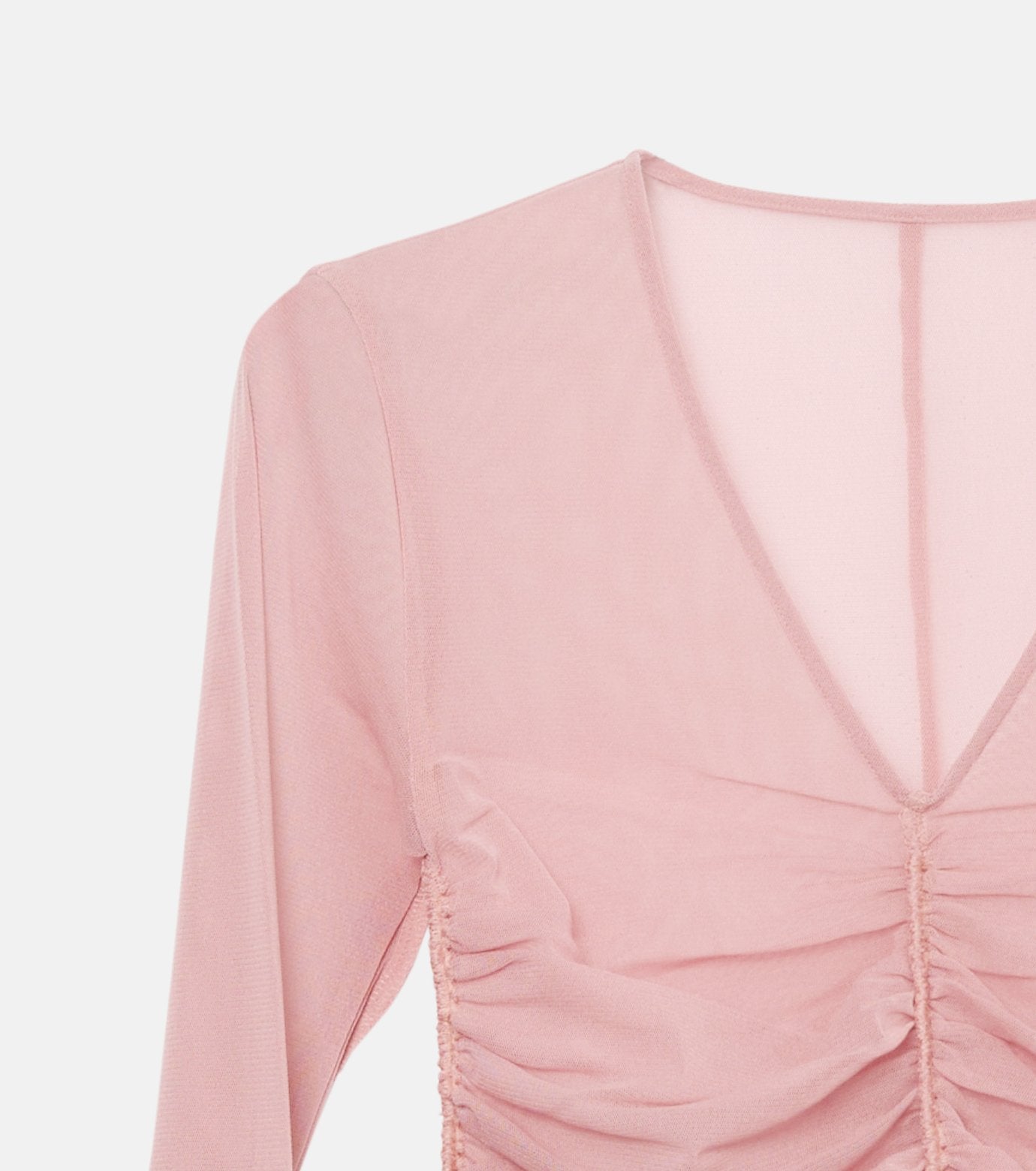 Gathered Tulle Top