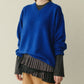 Long Sleeve Jersey Top w/Frilled Hem