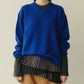 Long Sleeve Jersey Top w/Frilled Hem
