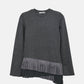 Long Sleeve Jersey Top w/Frilled Hem