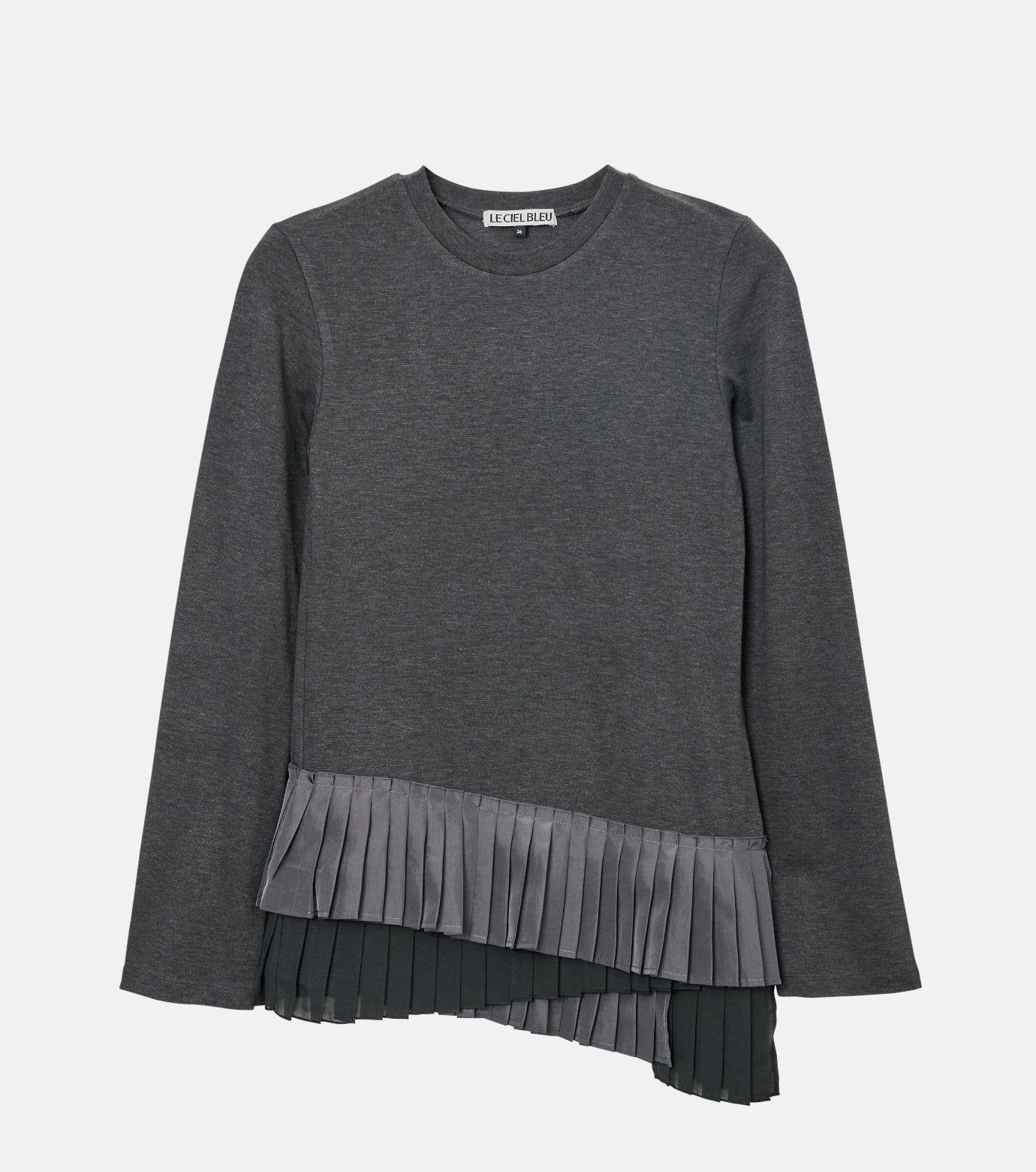 Long Sleeve Jersey Top w/Frilled Hem