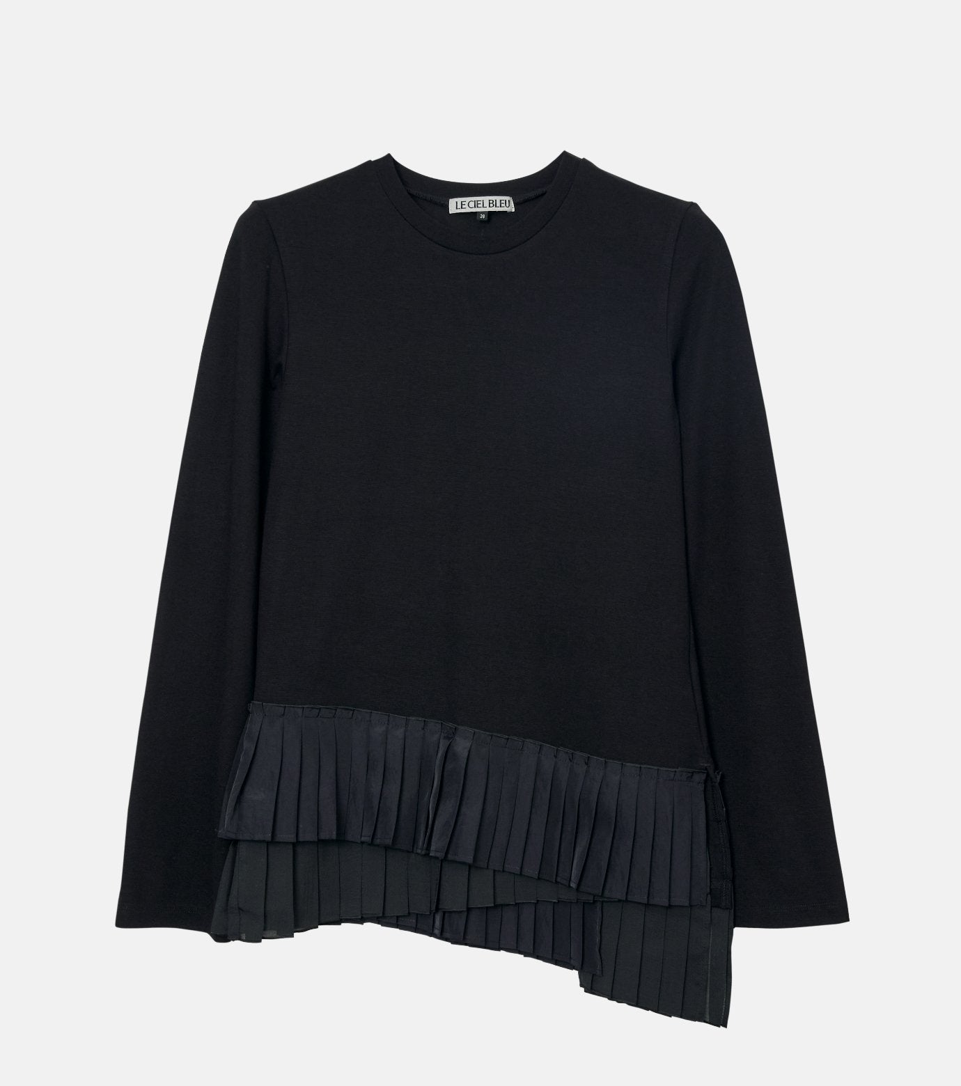 Long Sleeve Jersey Top w/Frilled Hem