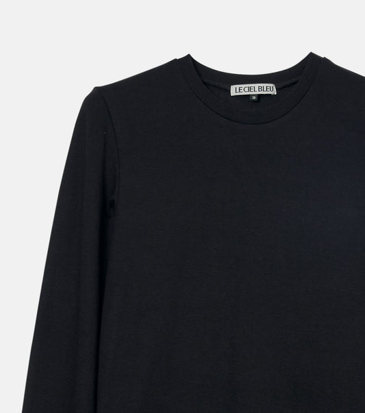 Long Sleeve Jersey Top w/Frilled Hem