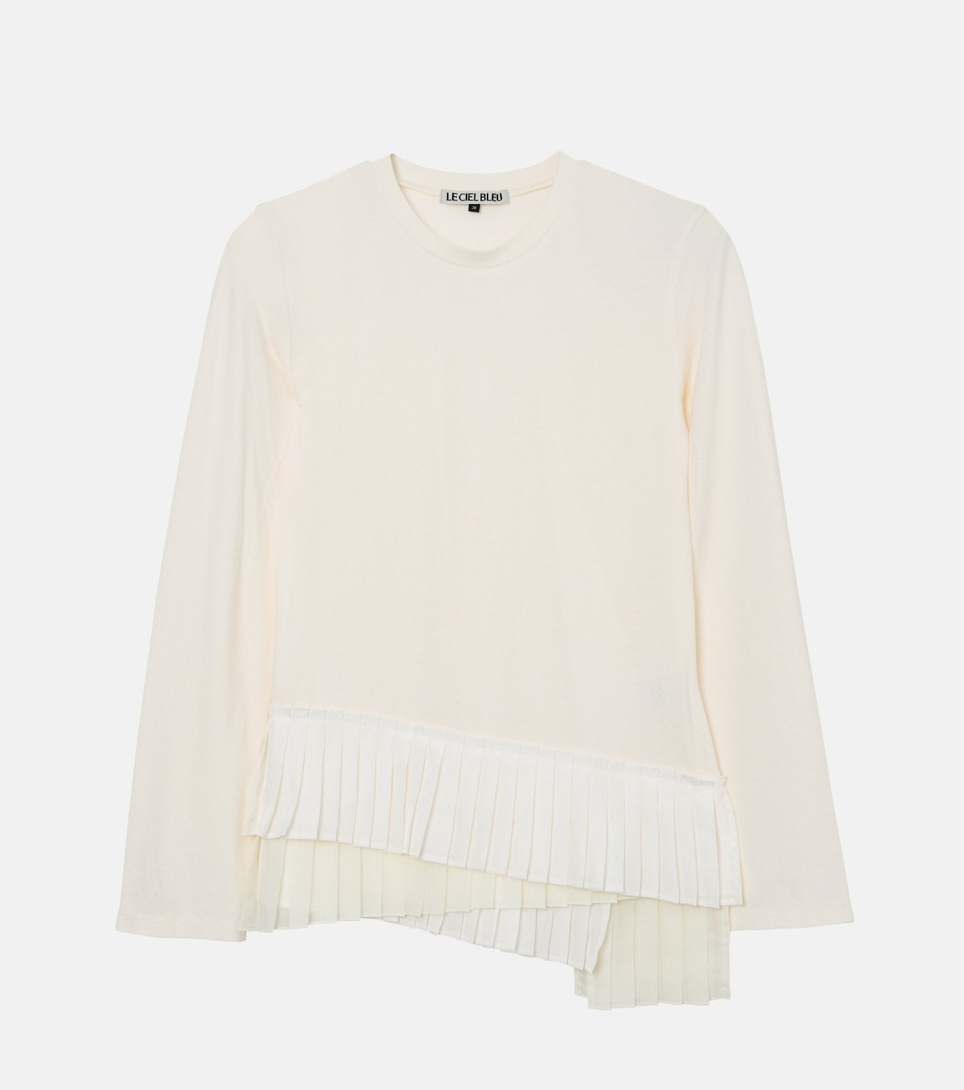 Long Sleeve Jersey Top w/Frilled Hem